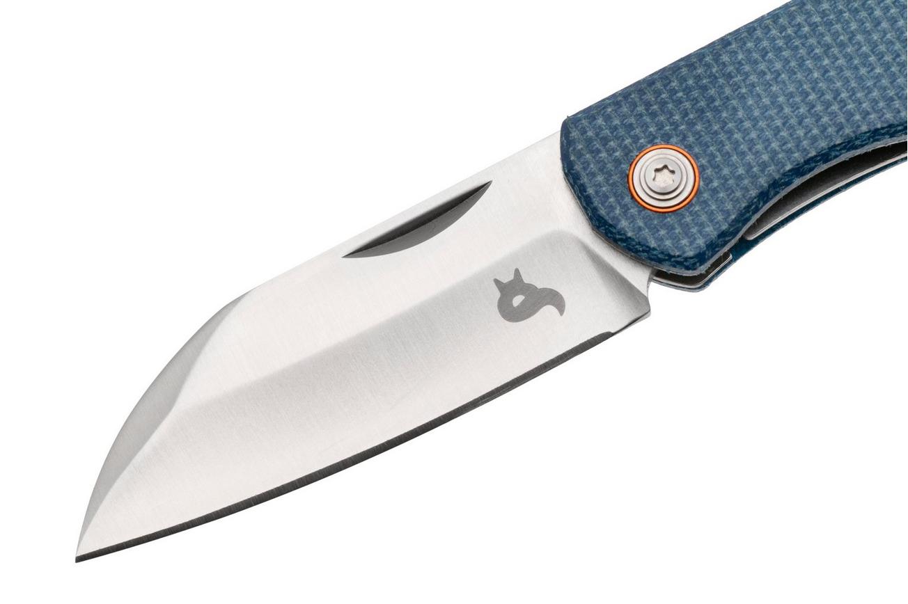 Black Fox Teeny BF-785 Satin D2, Blue Micarta, zakmes
