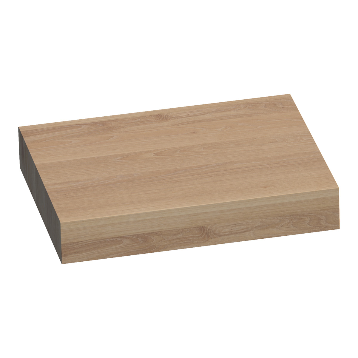 Brauer Creek vrijhangend wastafelblad 60cm lamellen eiken naturel