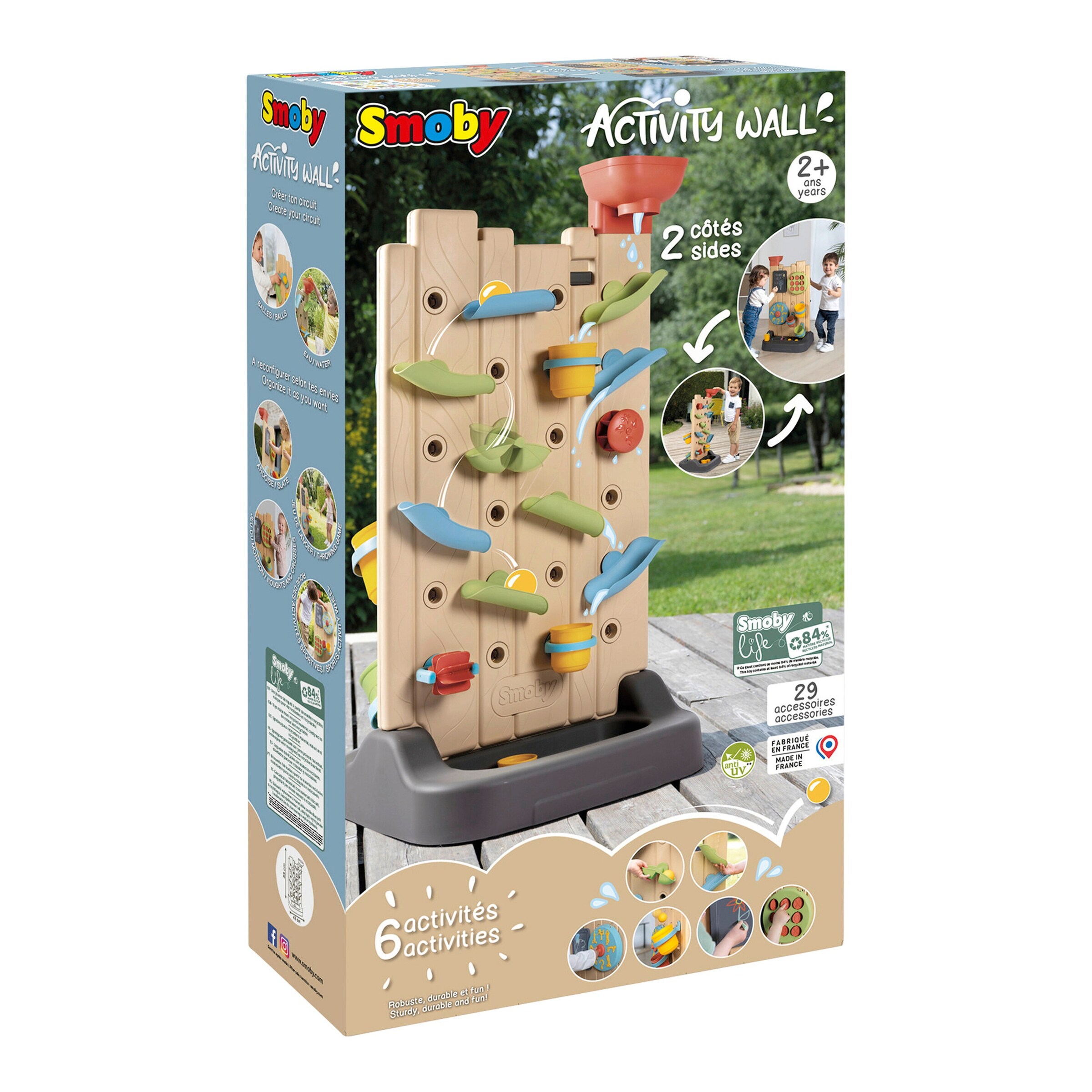 Smoby Wasser- und Geschicklichkeitsspiele Activity Wall 6in1