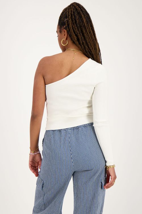 Witte one-shoulder top