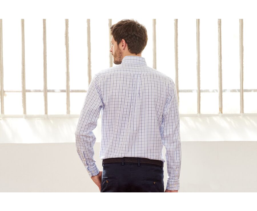 Chemise flanelle carreaux bleus - LINDSAY