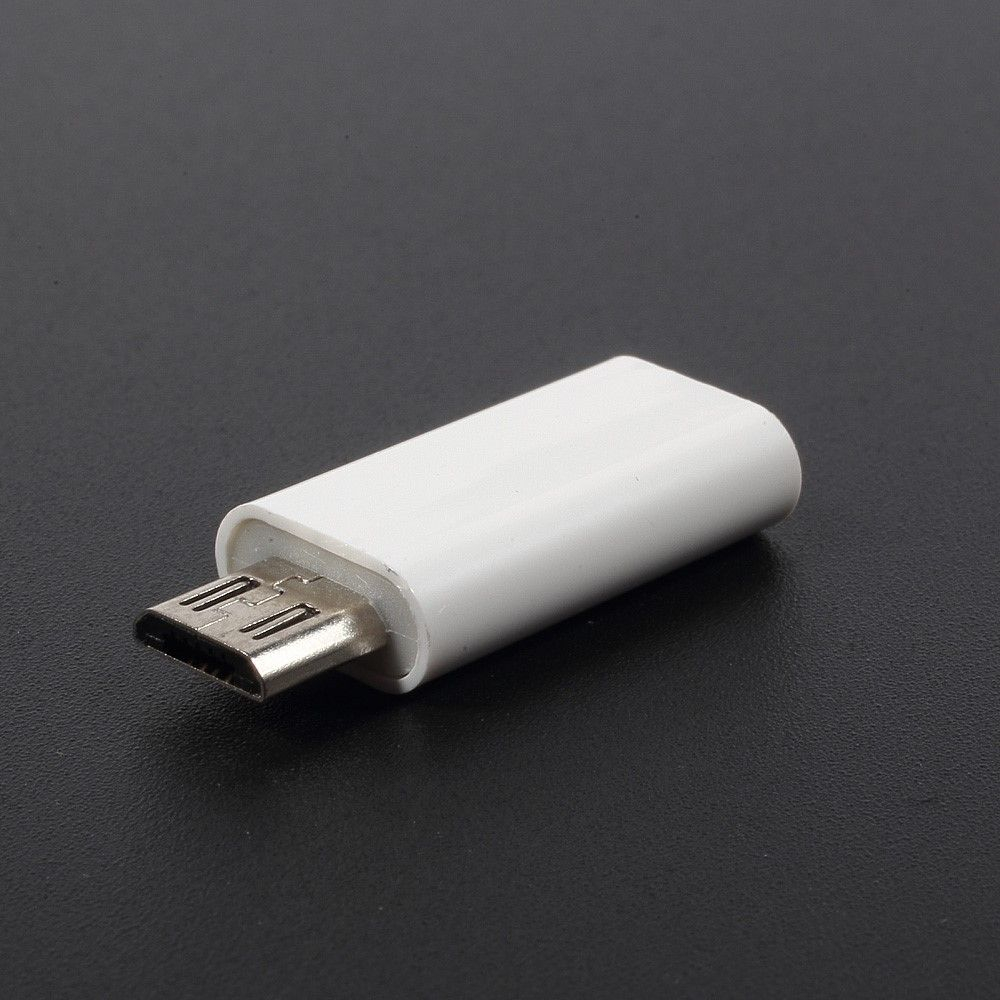 Micro USB auf USB C Adapter Konverter - Weiss