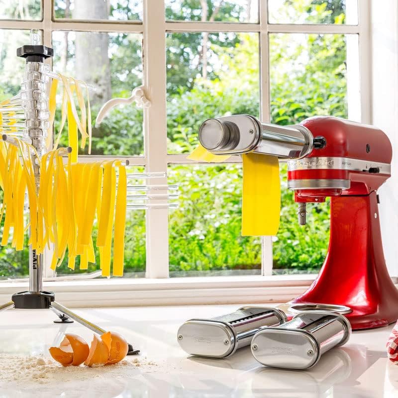 Kitchenaid 5KSMPRA Optionales Zubehör, für alle KitchenAid Dreiteiliger Nudelvorsatz Küchenmaschine