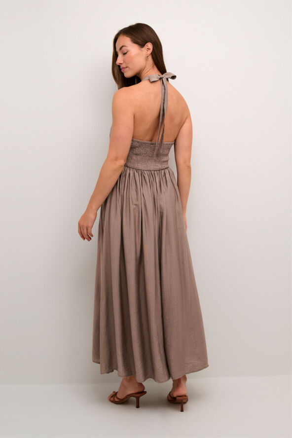Culture CUamino Halterneck Dress Taupe gray