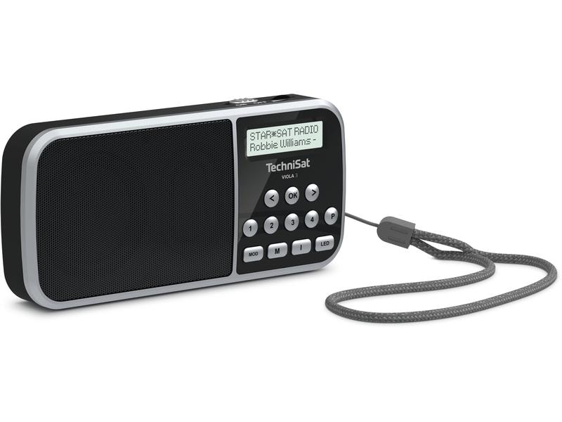 Technisat DAB  Radio Viola 3 Schwarz Portables DAB /UKW-Taschenradio mit LED-Taschenlampenfunktion