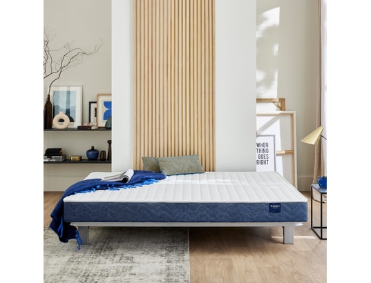SOMEO - Matelas ressorts rêve 400 clic-clac blanc 60+60x190 (clic cl...