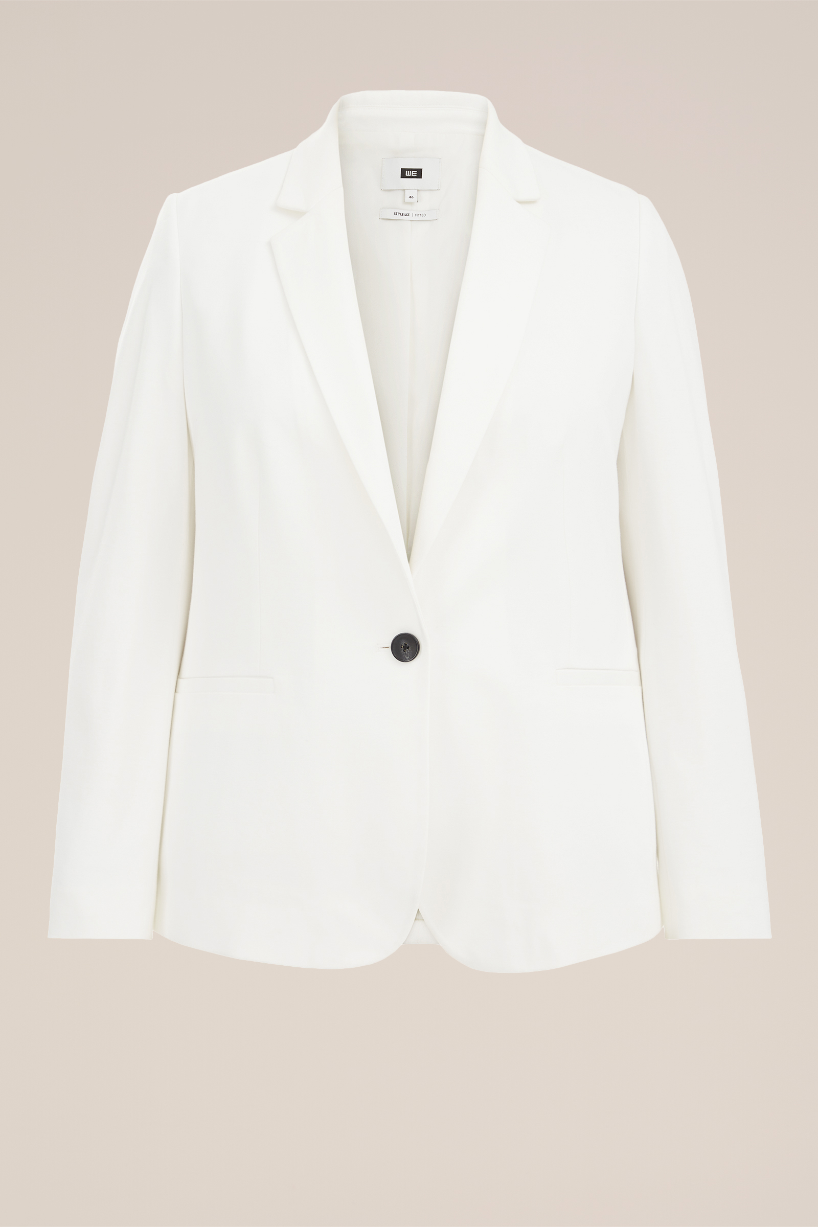 getailleerde jersey stretch blazer -  Curve WE Fashion Wit