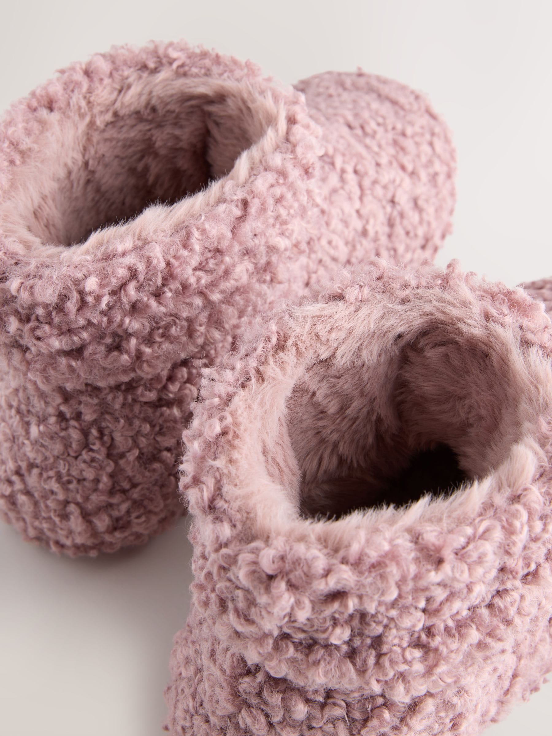 Roze - Pantoffellaarzen met borgvoering