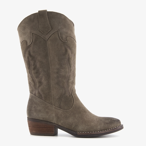 Harper suede dames western laarzen kaki