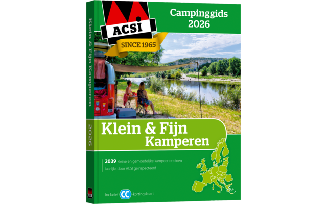 ACSI Klein & Fein Campingführer 2026 mit CampingCard Ermäßigungskarte Sprache Niederländisch