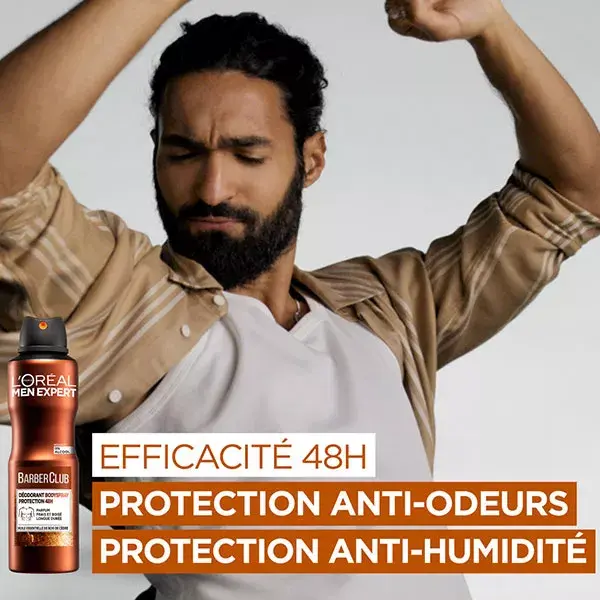 Desodorante Corporal L'Oréal Paris Men Expert BarberClub, Proteção 48h, 150ml