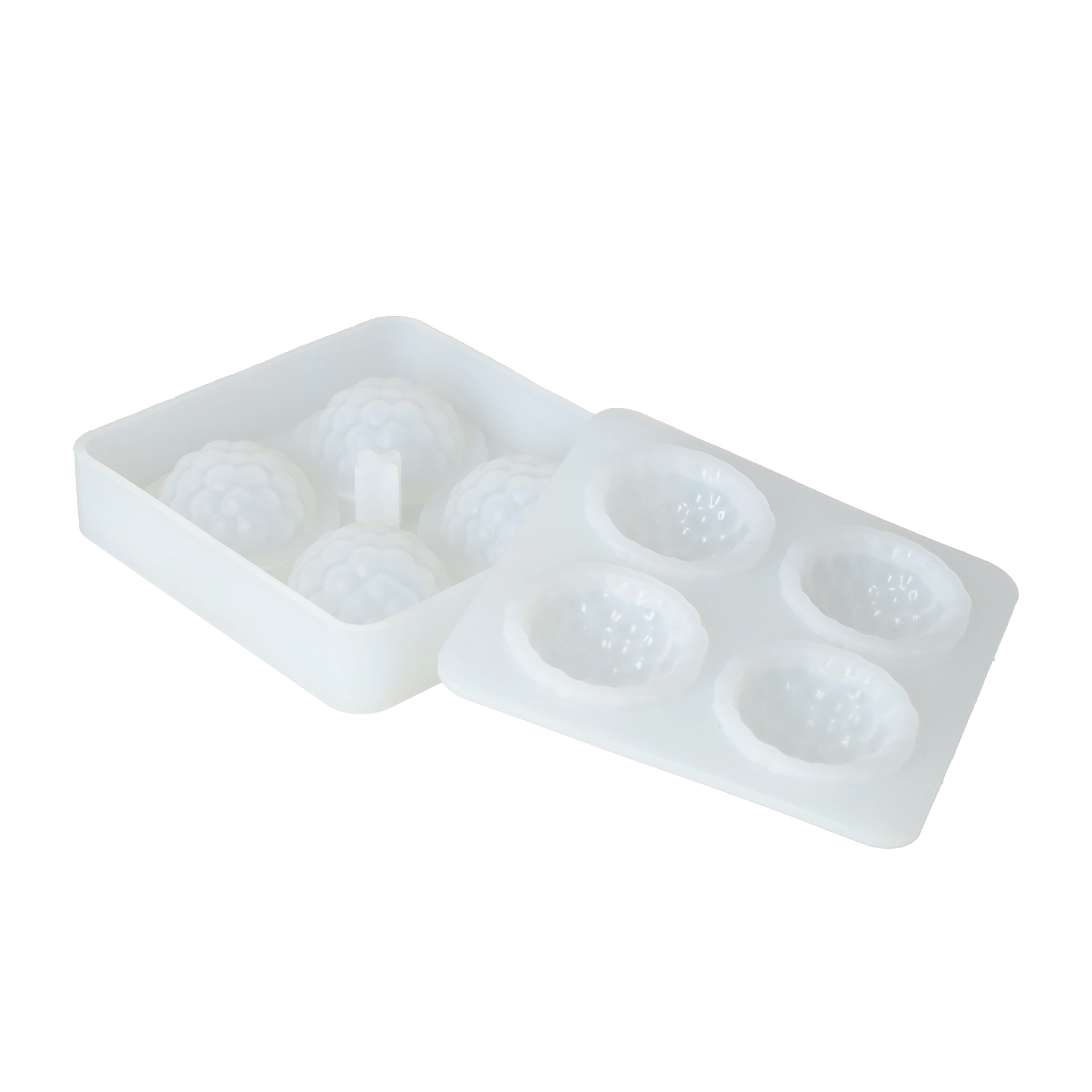 (4-fach) Silikon 3D Trend Früchte Kuchen Form DIY Gussform für Virale Frucht Desserts - Himbeere