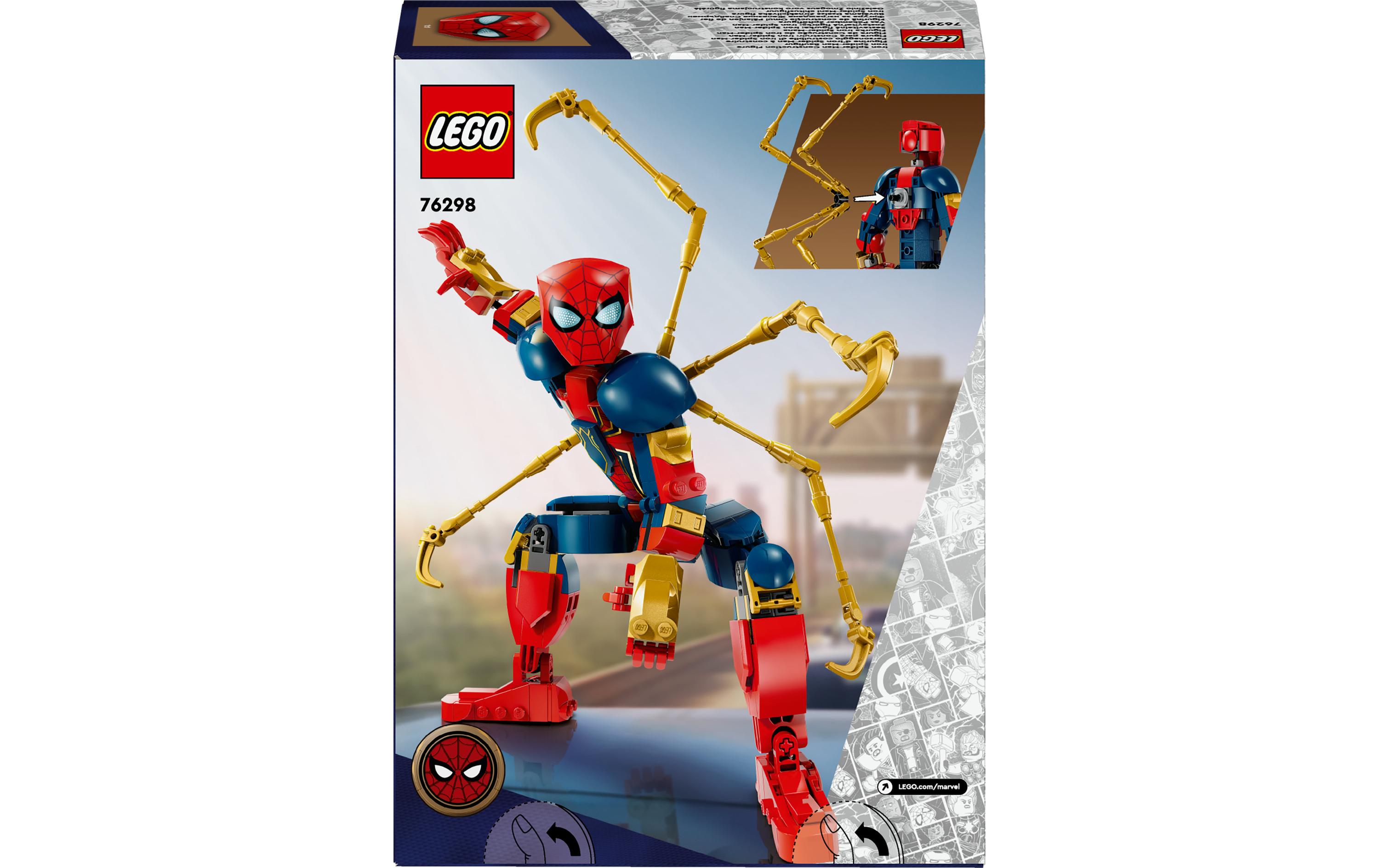 Marvel Iron Spider-Man Baufigur 76298Bewegliches Bauspielzeug mit Rüstung