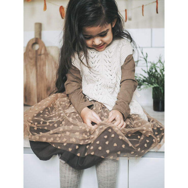 Fliink TULLE HEART SKIRT Humus/carafe
