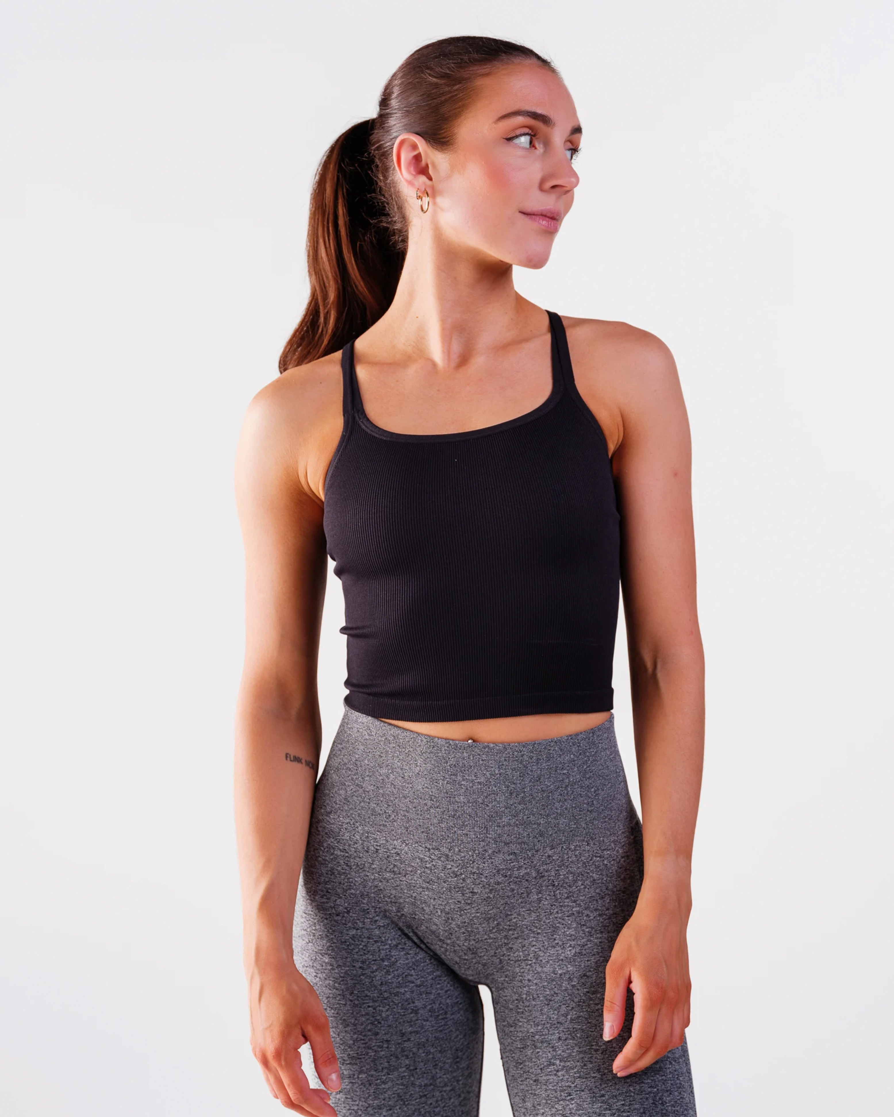 Bumpro SETT Perfect Rib Croptop Black &amp; Beam Tights Black