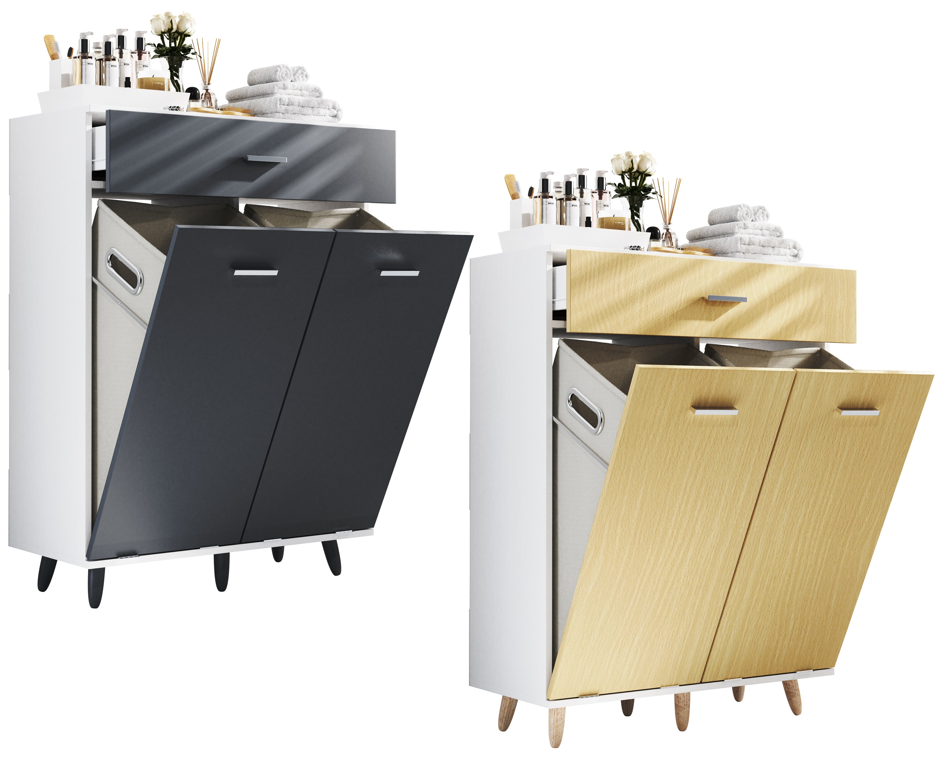 VCM Stoff Wäscheschrank Wäschetruhe Wäschebox Wäschekorb Stoffbox Wäsche Landos M