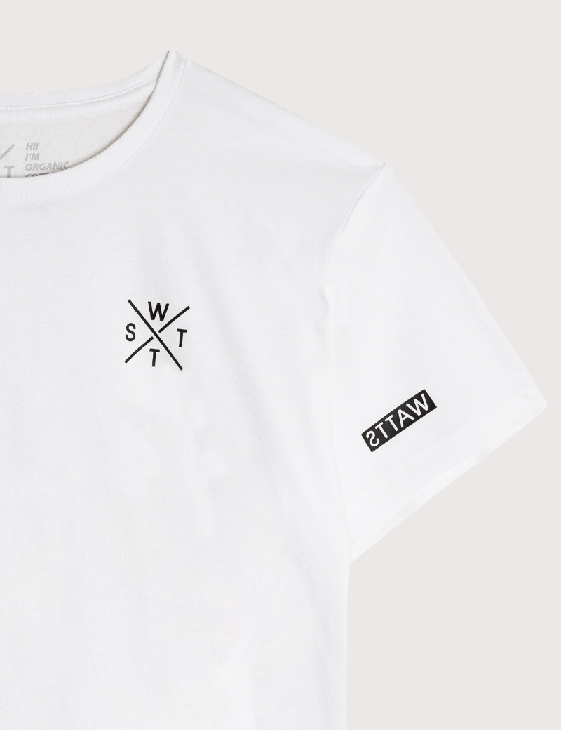 WATTS T-SHIRT MANCHES COURTES BLANC LOGO CŒUR