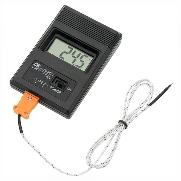 DIV Termómetro Digital com Sonda Preto TM-902C