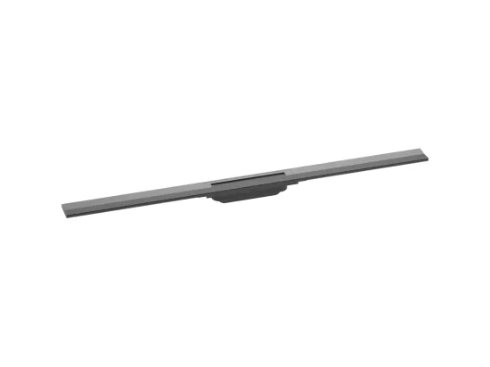 Caniveau de douche découpable 100 cm HANSGROHE RainDrain Flex montage libre noir chromé brossé