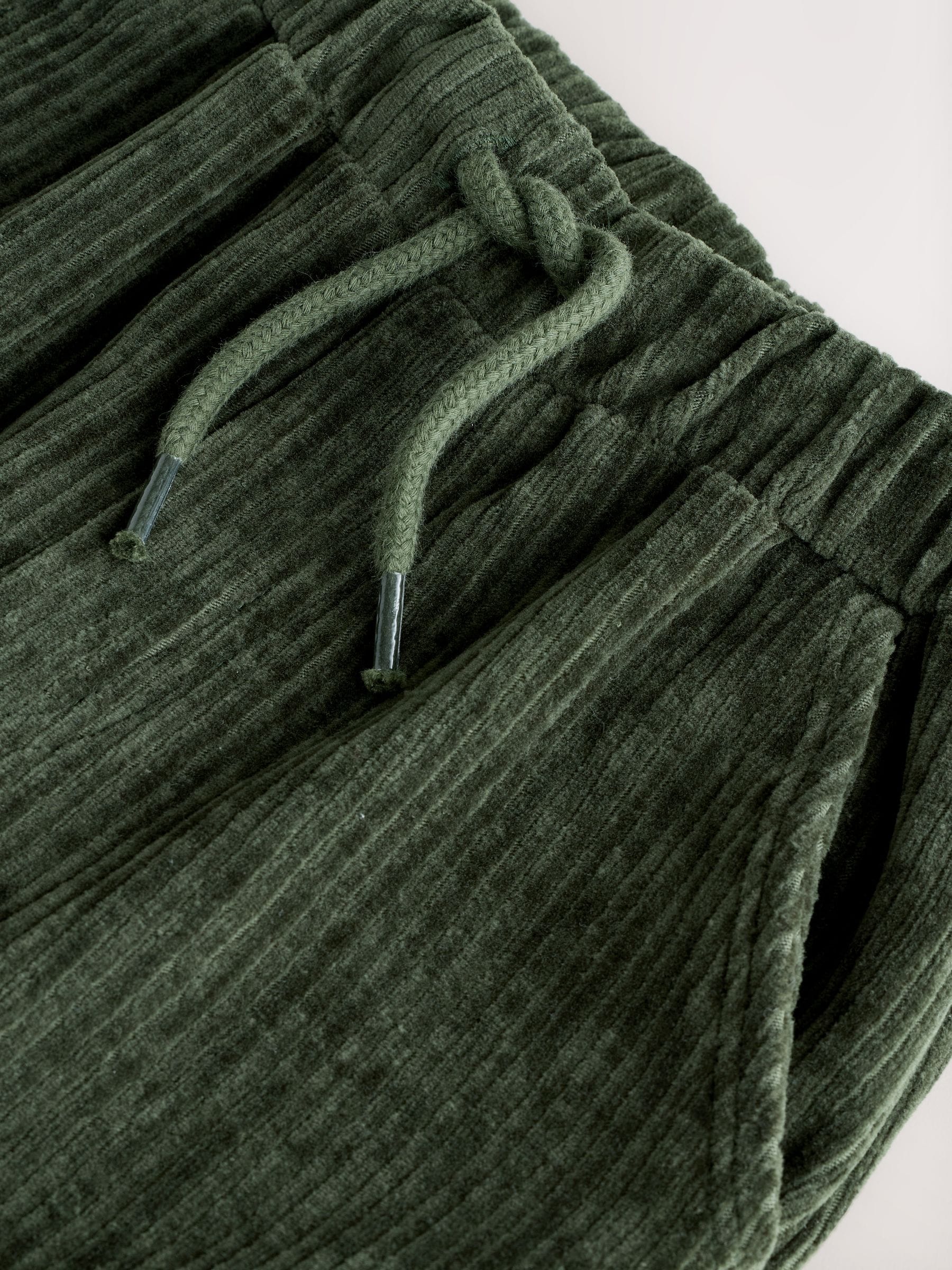 Flessengroen - Jersey corduroy joggingbroek (3mnd -7jr)