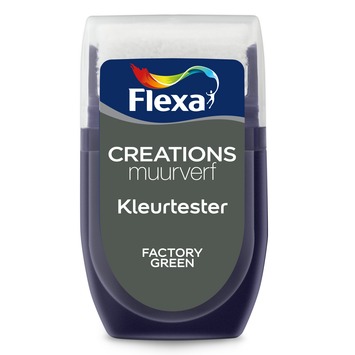 Flexa Creations muurverf Kleurtester Factory Green mat 30ml