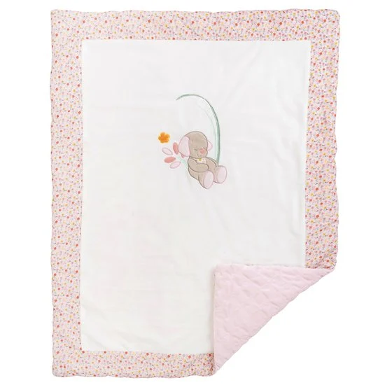 Iris & Lali couverture    Rose        75 x 100 cm   de               Nattou