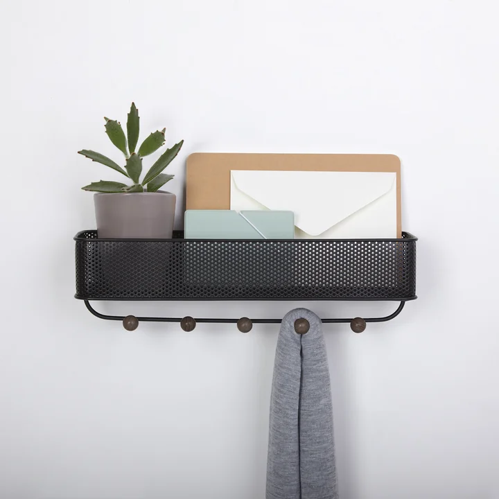 Umbra - Estique Garderobe mit Ablage, weiss / natur