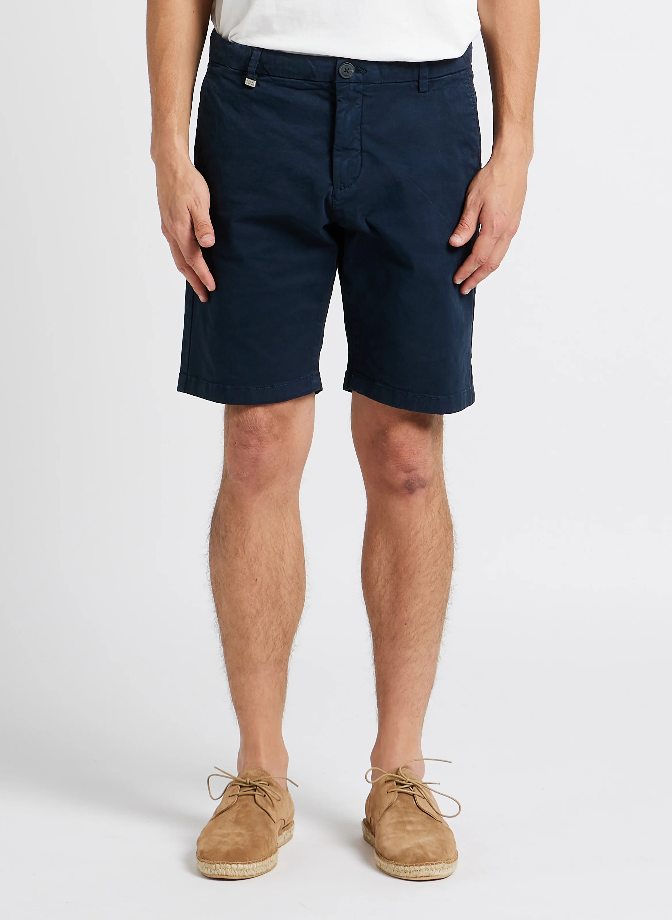 Bermuda droit en coton mélangé | Bleu