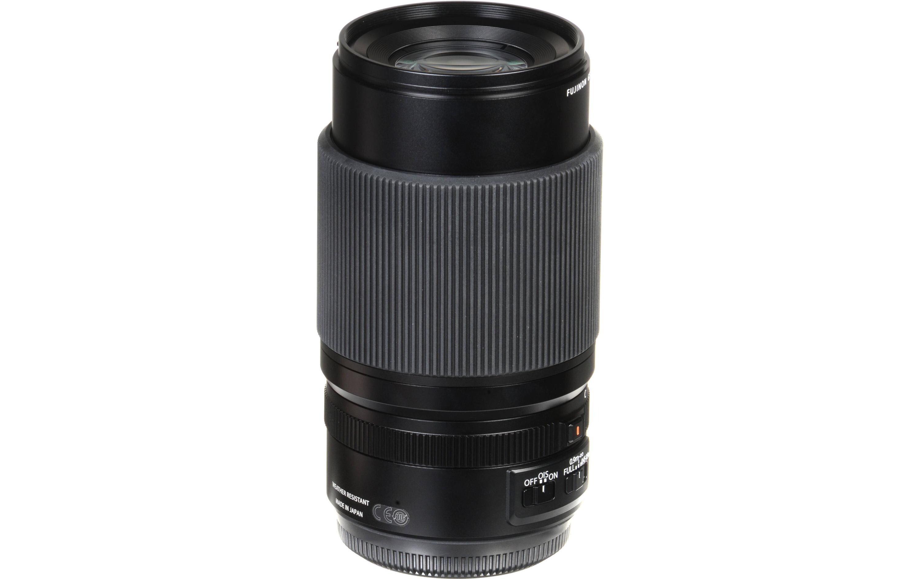 Festbrennweite FUJINON GF 120mm F/4 R LM OIS WR – G-Mount<br>Mittleres-Tele-Makro-Objektiv mit einer maximalen Vergrösserung von 0.5x