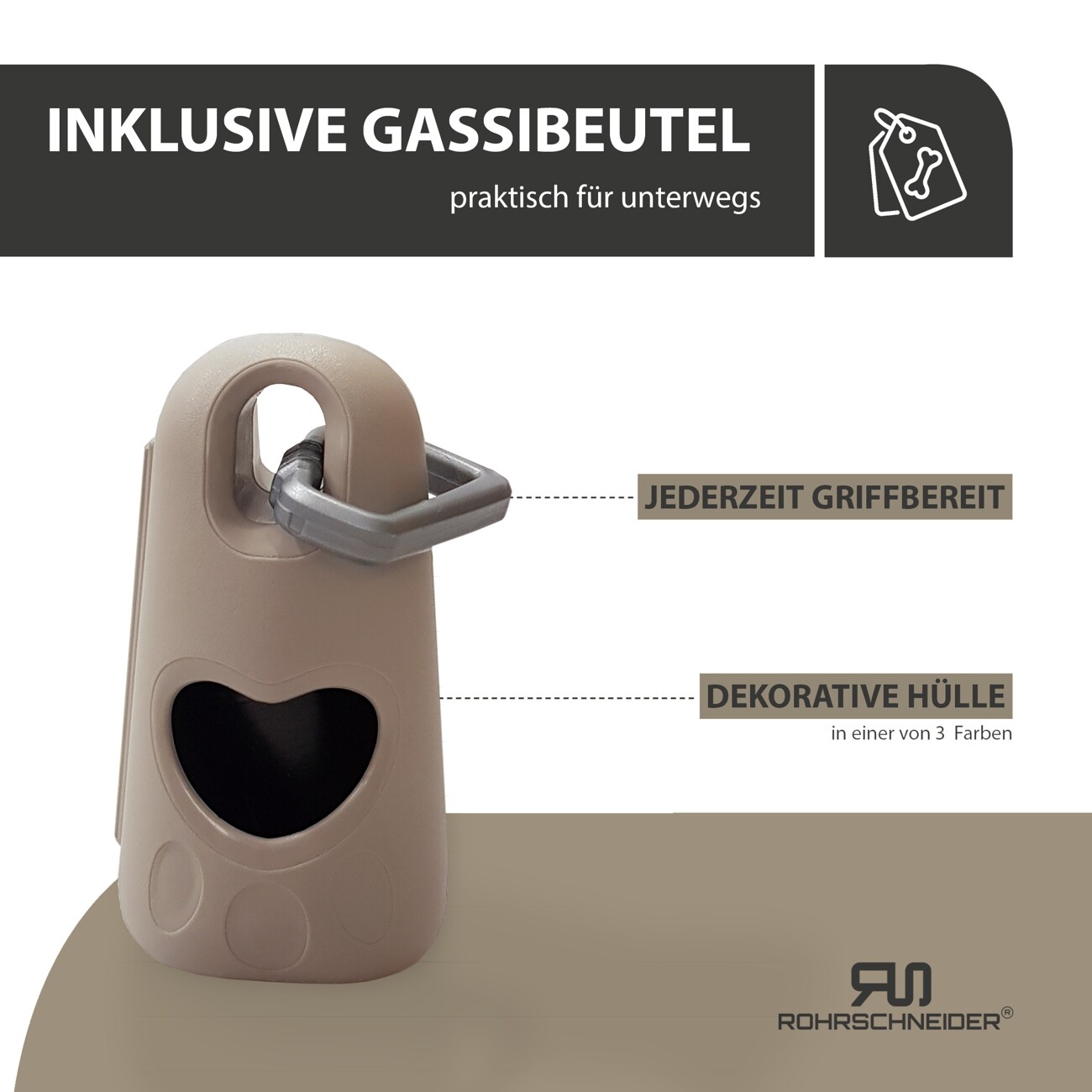 Rohrschneider Hundesofa für mittlere Hunde, abwaschbares Kunstleder taupe