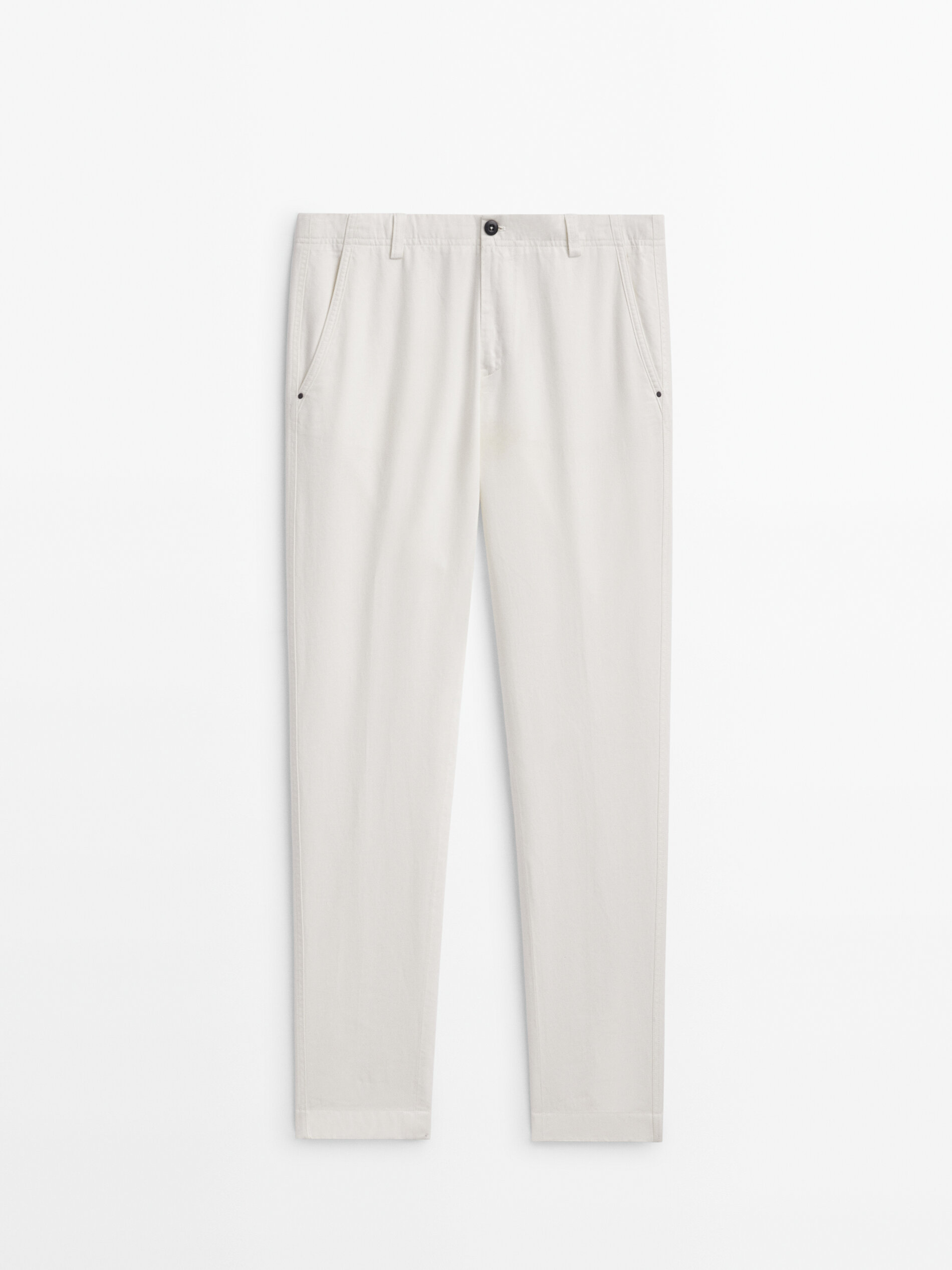 Calça tejanera de corte afunilado - BRANCA
