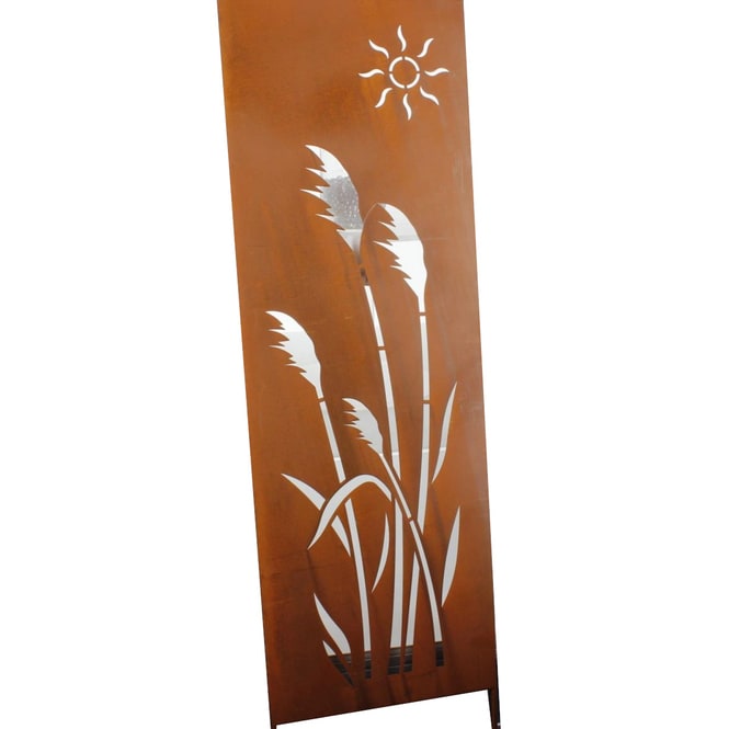 Gartenstecker-Schild - Rostoptik - aus Metall - ca. 120 x 33 cm