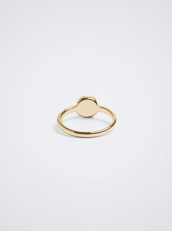 Anillo Con Piedra - Coral