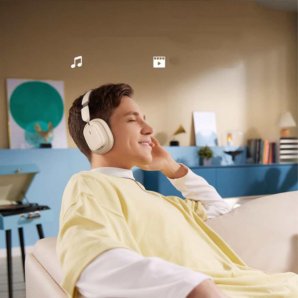 Bowie H1i ANC Over-Ear Bluetooth 5.3 Kopfhörer Hi-Res Headset mit 3.5mm Klinke   Active Noise Cancelling (A00050402223-00) - Beige