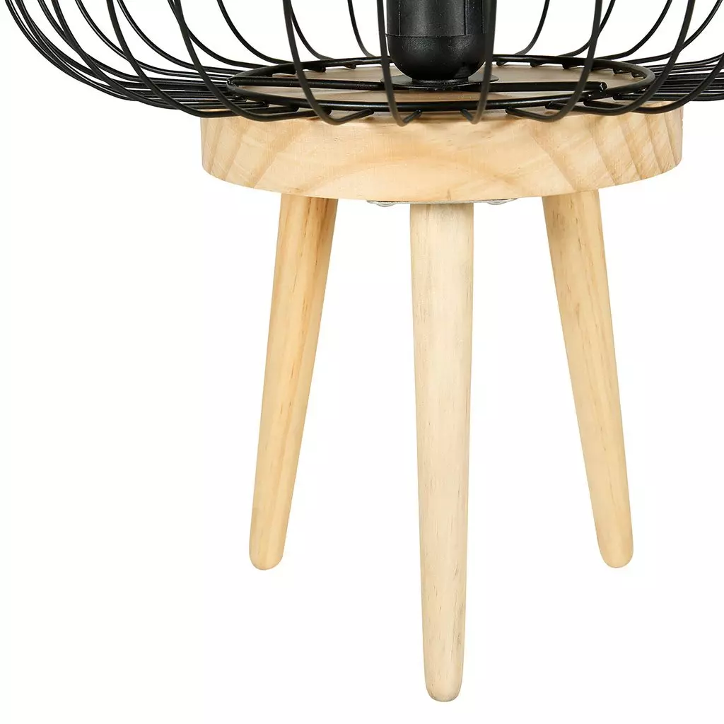 Lampe à poser bois et métal (H38 cm) Cicerone Noir