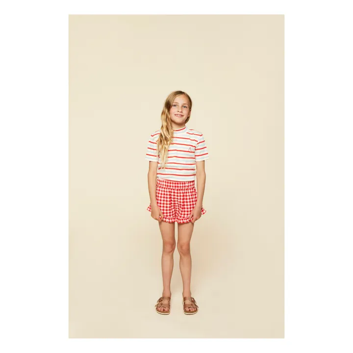 A Monday in Copenhagen Short Pearl Vichy Coton Bio | Rouge