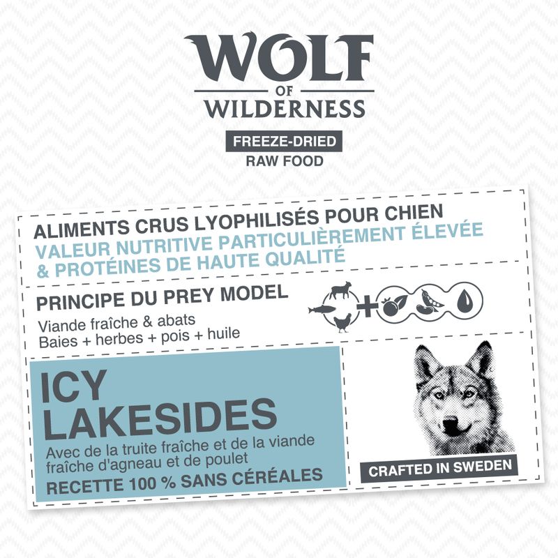 Wolf of Wilderness Icy Lakesides agneau, truite, poulet