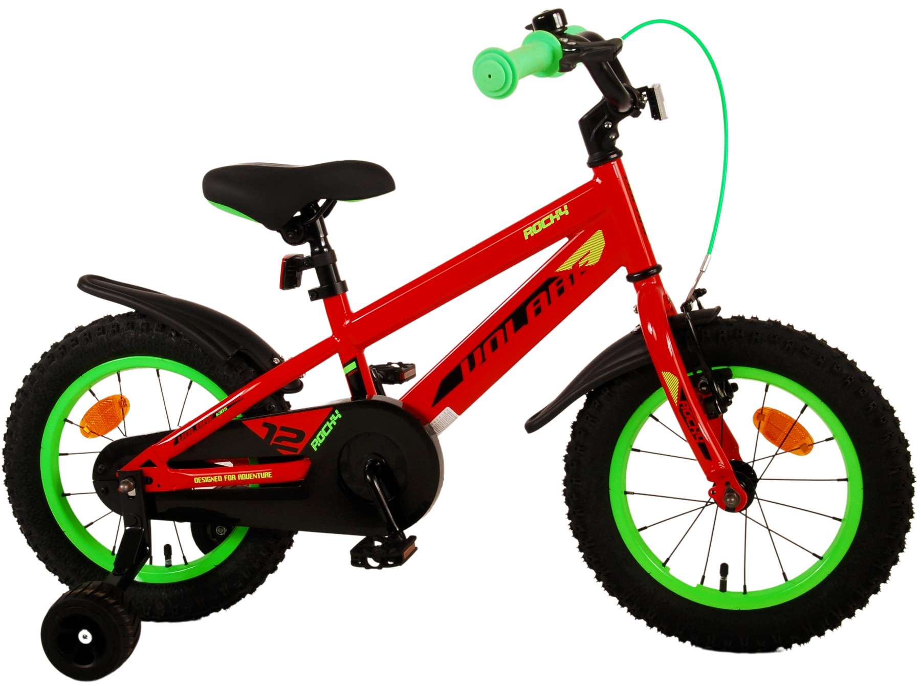 Kinderfahrrad Rocky für Jungen 14 Zoll Kinderrad in Rot Fahrrad
