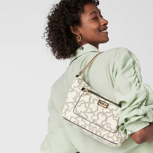 Bolsa de ombro Kaos Icon bege multicolorida