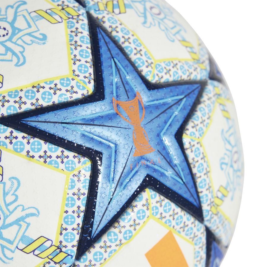 adidas Ballon Femme Champions League Finale 2024/25 Lisbon Pro Ballon de Match - Blanc/Orange/Bleu