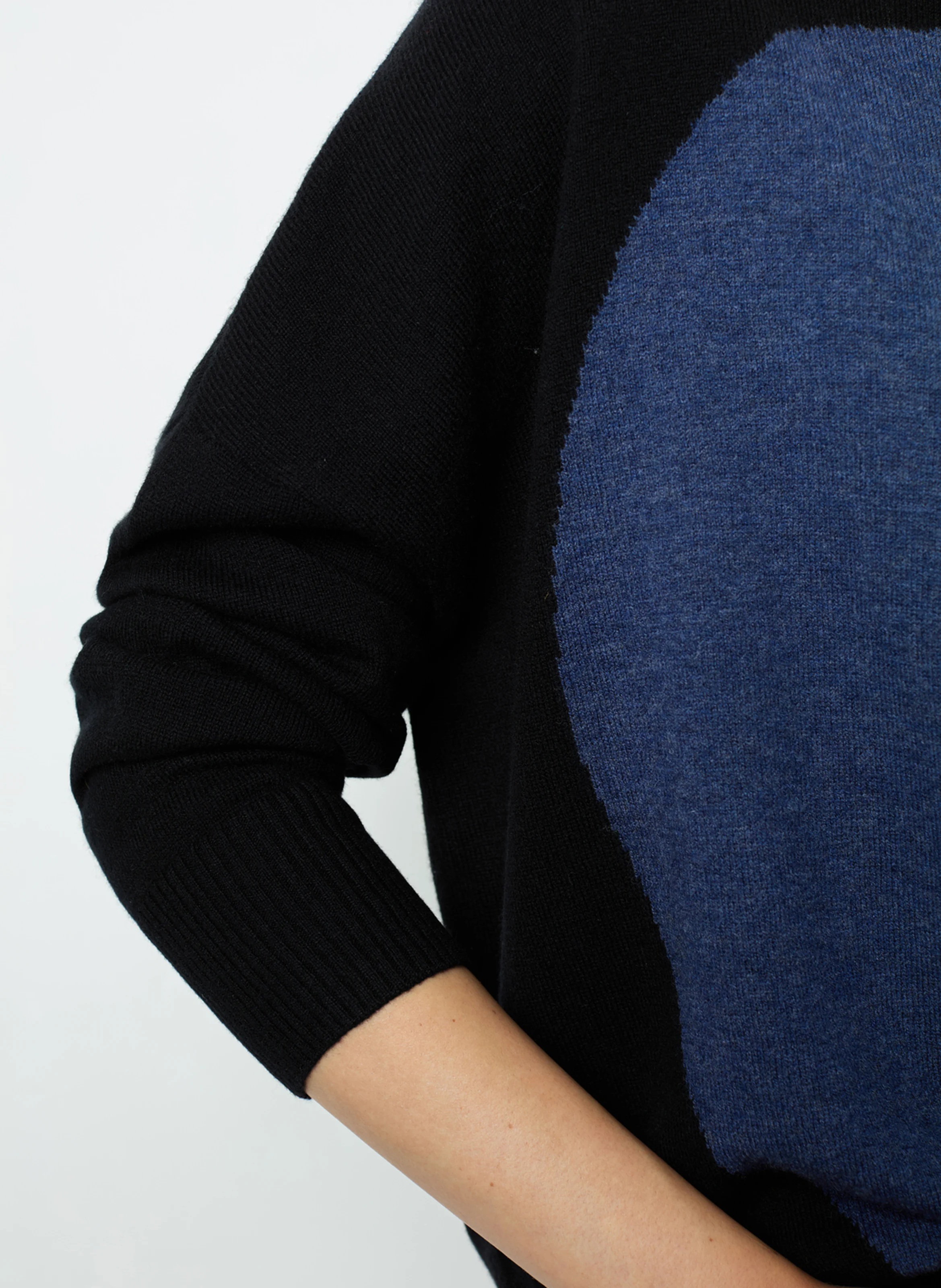JORDANE - Pull col rond en laine | Bleu
