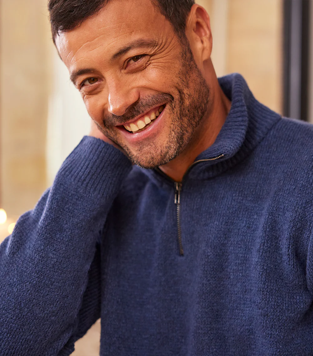 Pull Camionneur Homme Bleu