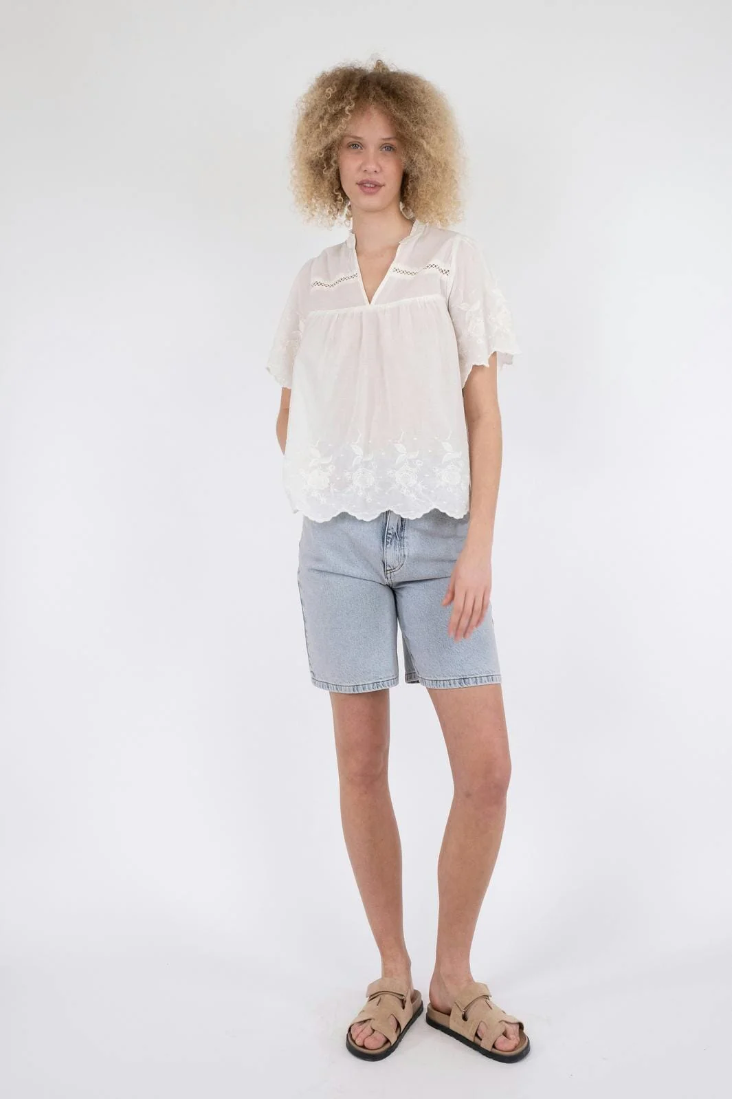Neo Noir Micheline Emb Blouse