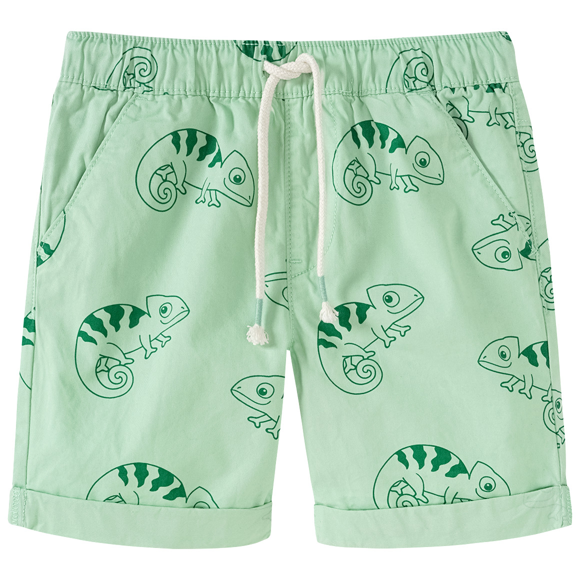 Topolino Jungen Shorts mit Chamäleon-Allover hellgrün