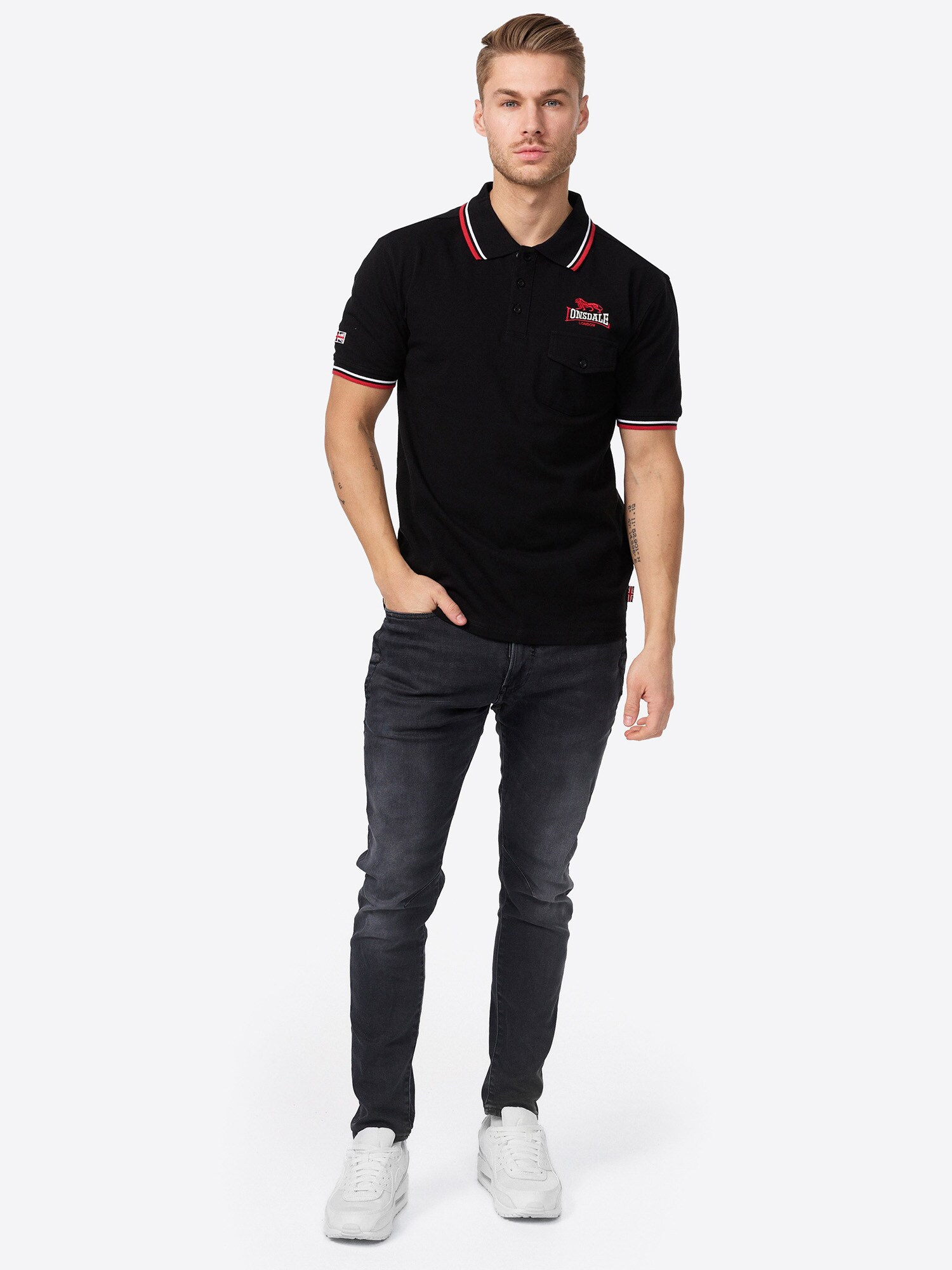 Lonsdale Herren Poloshirt schmale Passform LYNTON
