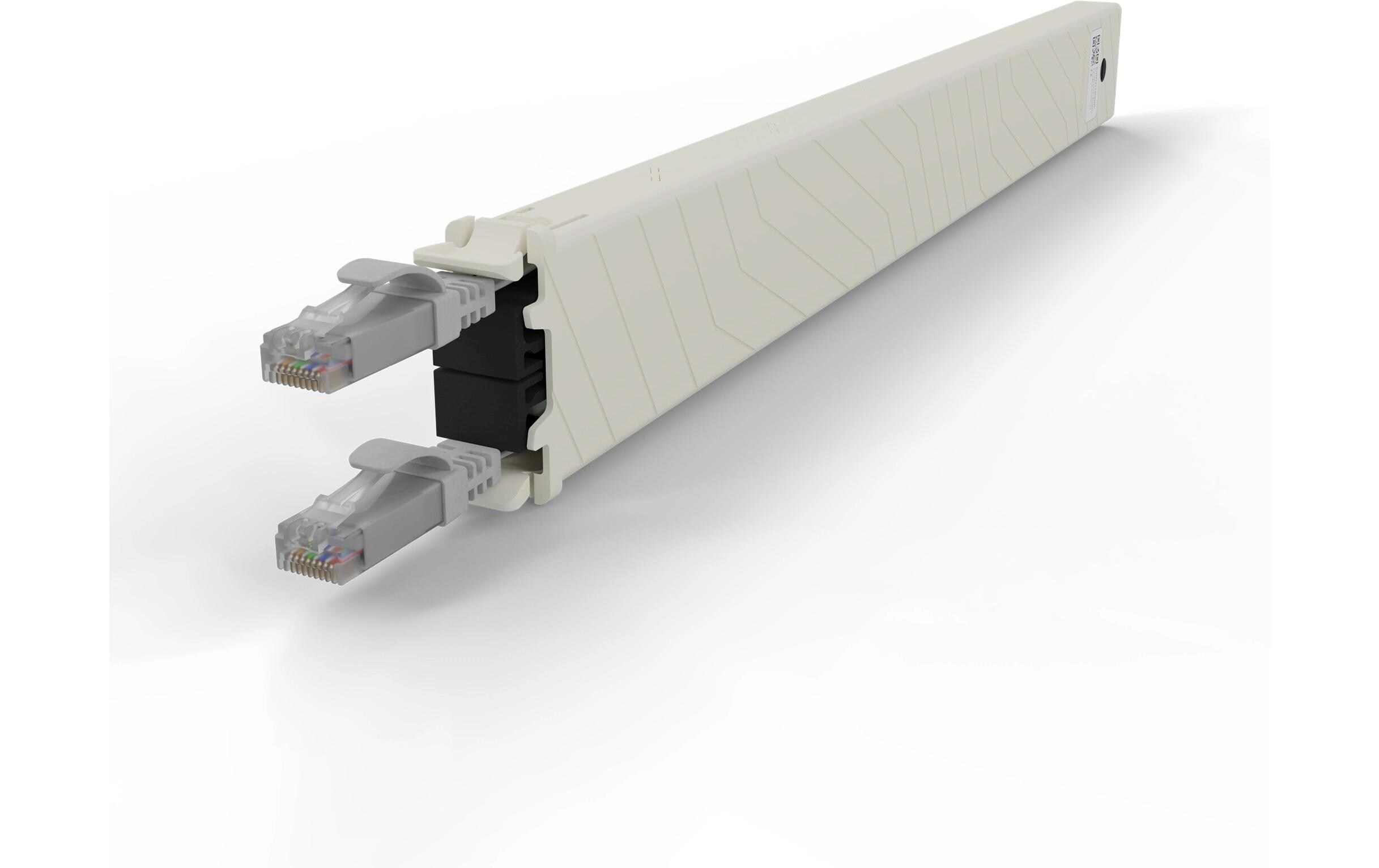 patchbox.one / Cassette / 8RU / Cat 6A, UTP, 0.8 m, GrauAll-in-One Lösung für Ordnung im Netzwerkschrank