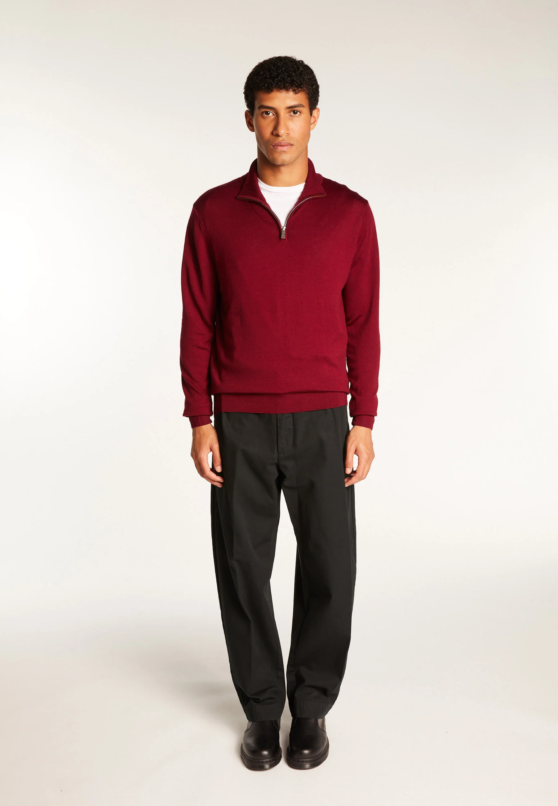 RYANAH24 - Pull camionneur laine mérinos | Rouge