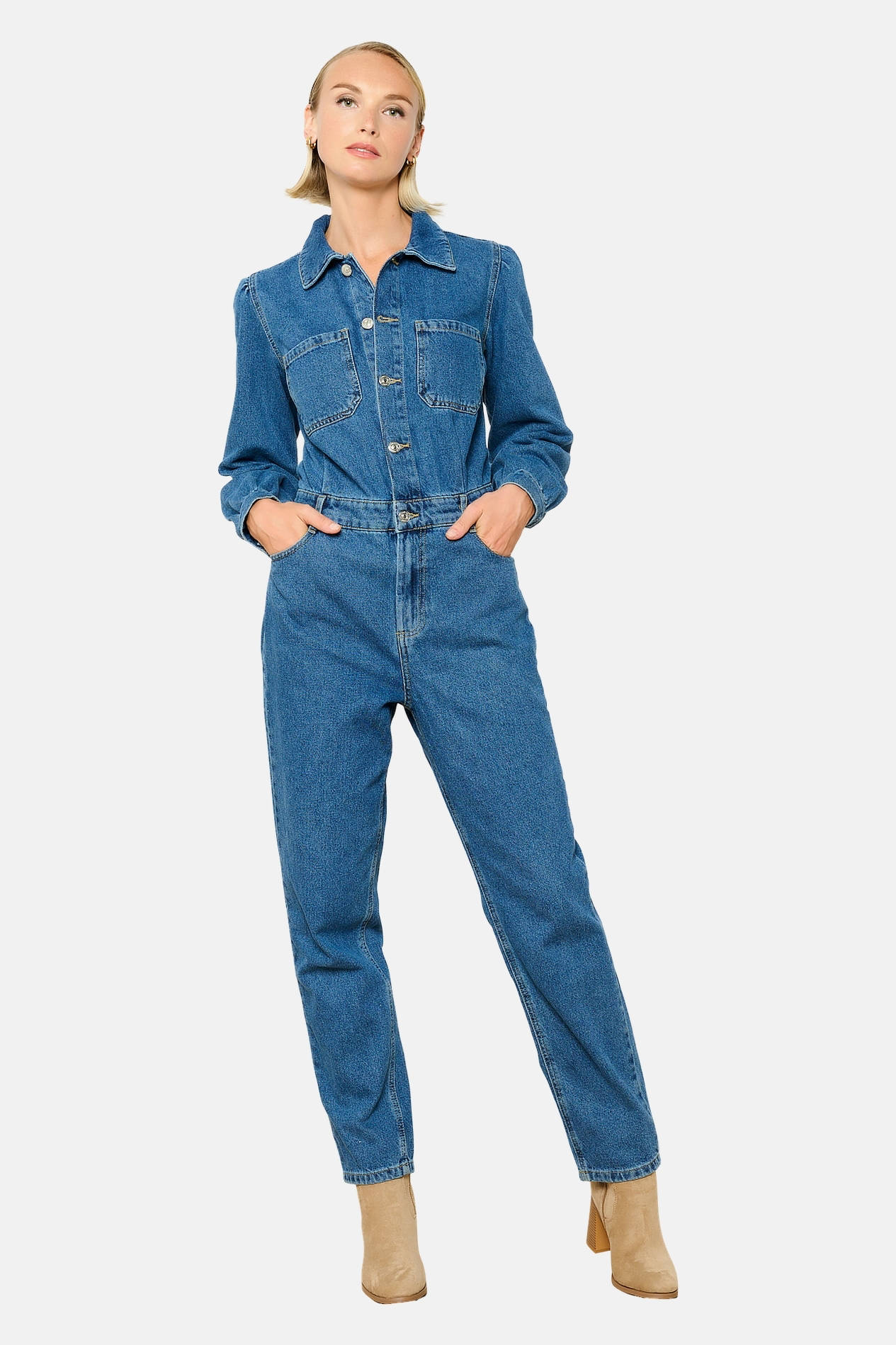 LOLALIZA jumpsuit medium blue denim