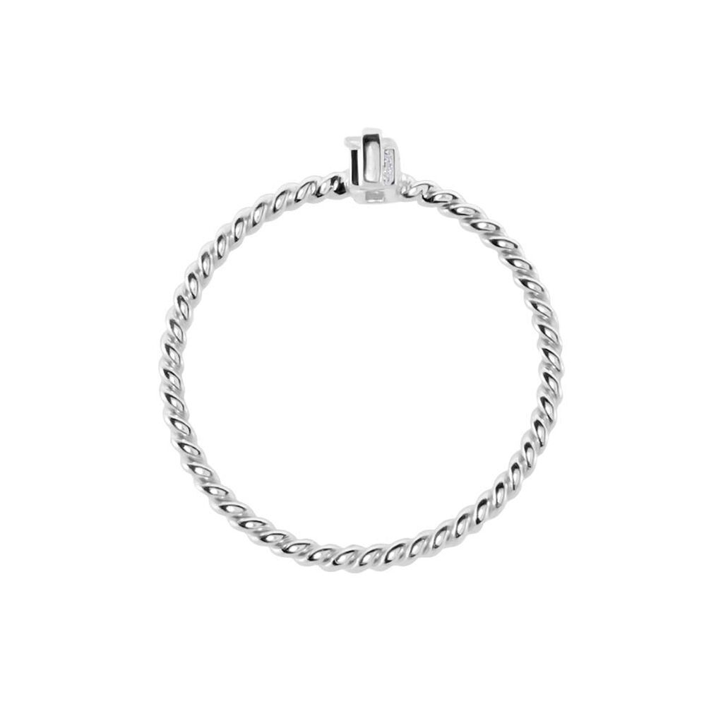 Bague Solitaire Nellette Argent Oxyde De Zirconium