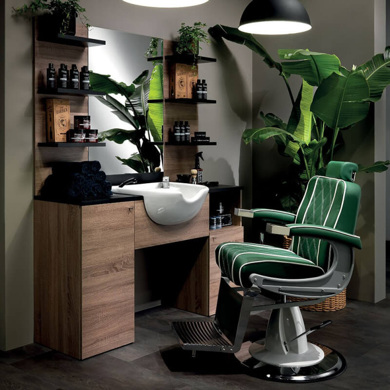 Fauteuil de barbier Hair Granada vert